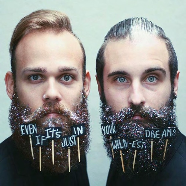 'The Gay Beards' Accessorize Their Matching Facial Hair ...